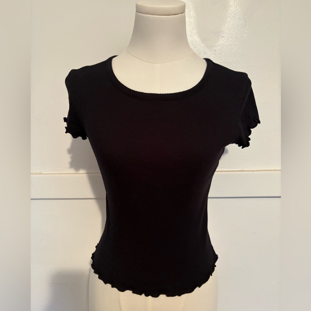 Altar'd State Black Fitted Crop Top